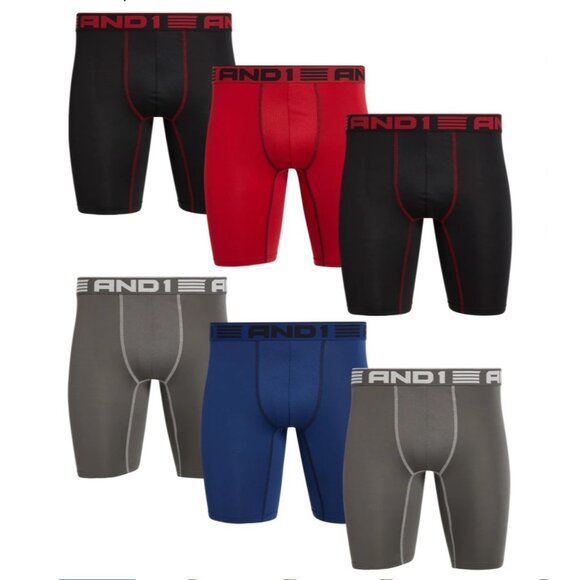 AND1 Mens Performance Boxer Briefs 5-Pair - Picture 10 of 13